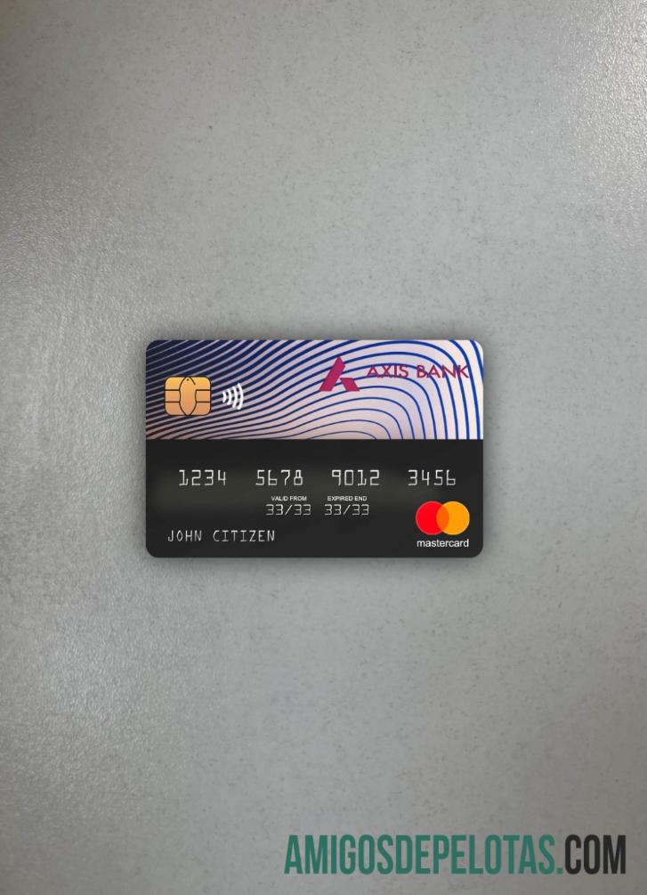 Índia Axis Bank Mastercard Photolook Front modelo